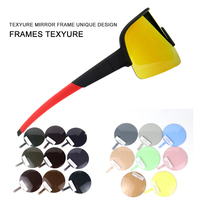 Lunettes de soleil de sport interchangeables avec logo personnalisé Lentille photochromique pour les sports de plein air et le cyclisme Matériau du cadre polarisé en PC Course à pied