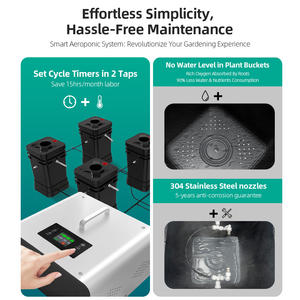 Groothandelsprijs Recirculerend Aeroponics Hydrocultuursysteem 1 4 6 8 12 Site Aeroponische Emmer Mistsysteem Fabriek - Product Image 3