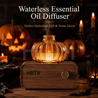 Diffuseur d'arômes artistique et silencieux à LED pour hôtel, alimenté par piles, avec éclairage de citrouille d'Halloween, pour aromathérapie à air froid et pur.