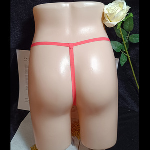 Tanga sexy de mujer más vendida con entrepierna abierta, cadenas de cuentas, tiro bajo, lencería de nailon teñido liso con perlas y bolas. - Product Image 4