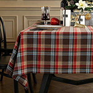 Mantel a Cuadros Retro Navideño Personalizado al por Mayor, Cubierta Rectangular de Lujo con Diseño Británico a Cuadros para Mesa de Centro, para Toda Temporada - Product Image 1