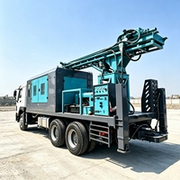 Foreuse de puits d'eau diesel montée sur camion, personnalisable, profondeur de forage 300 mètres, avec compresseur d'air