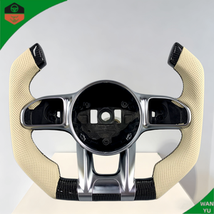Volant en cuir et fibre de carbone style Mercedes AMG <span class=keywords><strong>F1</strong></span> compatible avec les modèles W205 W213 W222 W223 C257 CLA GLE GLS AMG - Product Image 1