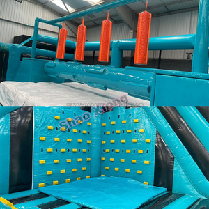 Parque <span class=keywords><strong>de</strong></span> Juegos Gigante Inflable con Pista <span class=keywords><strong>de</strong></span> Obstáculos Divertida, Tobogán <span class=keywords><strong>de</strong></span> Escalada, Piscina <span class=keywords><strong>de</strong></span> Pelotas y Cama Elástica - Product Image 4