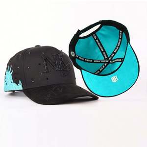 Gorras Deportivas Unisex Bordadas de 5 Paneles con Diseño Personalizado de Diamantes de Imitación Estilo Urbano y Visera de Gamuza al por Mayor - Product Image 2