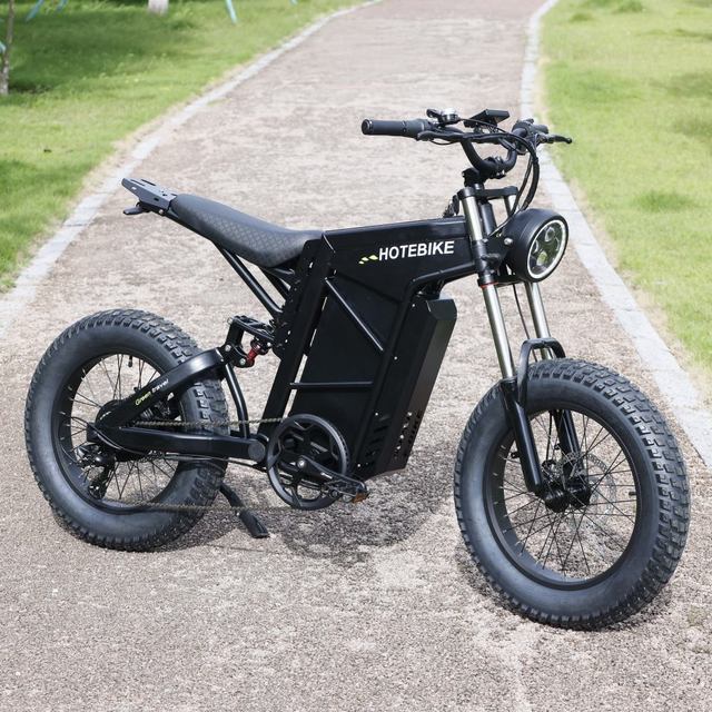 High Power Fat Tire Electric Bike 20'' 60v 2000w Electric Motorcycles Bike 7 Speed Stealth Bomber Electric Bike