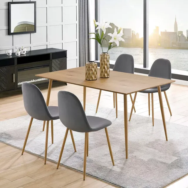 Cheap Factory Price Luxury Dining Room Furniture Set Wood MDF Dining Table with Low Price