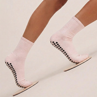 BiLu Hochwertige Damen Yoga-Socken mit Niedlicher Schleife, Rutschfest, Großpackung mit Eigenem Logo, Wadenlange Grip-Socken für Pilates, Barre, Fitness und Workout