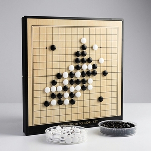Scacchiera Cinese in Legno Pieghevole Personalizzata di Lusso, Pezzi Magnetici <span class=keywords><strong>Bianchi</strong></span> e Neri per Intrattenimento e Competizione - Product Image 1