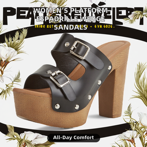 Sandales <span class=keywords><strong>compensées</strong></span> à plateforme ouverte pour femmes, été, bride à la cheville, boucle, talons hauts, hauteur accrue, dessus en PU, caoutchouc - Product Image 2