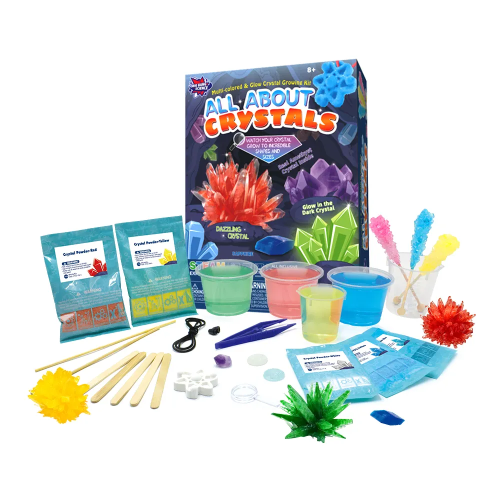 BIG BANG SCIENCE Great Stem Cadeau éducatif pour garçons et filles de 8 ans et plus Kit d'expériences en cristal DIY Crystal Growing Science Kit