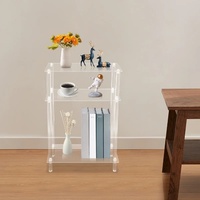 Table basse de chevet en acrylique moderne et luxueuse de style nordique pour salon, vente en gros de Chine