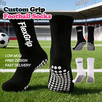 Chaussettes de football en tricot à motif personnalisé FlexGrip, impression numérique, pour hommes, antidérapantes, respirantes, séchage rapide