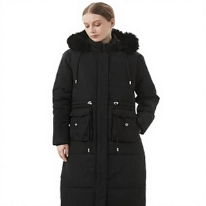 <b>Women</b> Long Winter Puffer <b>Coat</b> Waterproof <b>Parka</b> Jacket <b>With</b> <b>Fur</b> <b>Hood</b> Zipper Down Alternative Outerwear - Product Image 1