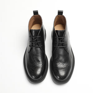 Chaussures Oxford Formelles pour Hommes en Cuir Véritable, Légères, Respirantes, à Lacets, Bout Rond, Semelle en Caoutchouc, Idéales pour le <span class=keywords><strong>Bureau</strong></span> et la Carrière - Product Image 3