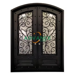 Chine Puissant Usine Personnalisé À La Main En Fer Forgé Double Porte Élégant De Luxe Rétro Vill - Product Image 3