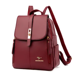 Women Leather Backpack High Quality Female Back Pack for Girls School Bags Travel Bagpack Ladies Bookbag
