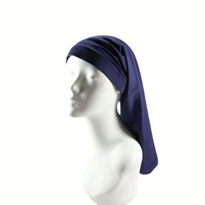 Bonnet de nuit unisexe en polyester extensible, long, style turban, pour sous-hijab, cadeau - Product Image 4
