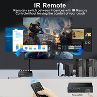 Commutateur kvm 8k 4k @ 60HZ 2 4 ports Support Hotkey switch 3 in 3 out 4x1 IR Remote USB 3.0 HDMI Switch pour QLED Game Monitor PS5