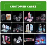 Boîtes d'emballage en plastique transparent PVC à faible MOQ, boîtes en plastique PET RPET, boîte d'emballage de vente au détail hautement transparente