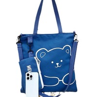 Élégante trousse à crayons en toile avec sangle et fermeture éclair, style frais et doux, sac bandoulière polyvalent pour femme, collection Hiver 2024