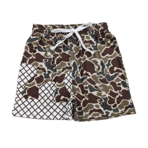 SS0650 RTS กางเกงขาสั้นลายสก๊อตสีเขียวลายพรางสำหรับเด็กผู้ชาย ขายส่งชุดเสื้อผ้าเด็กวัยหัดเดิน - Product Image 1