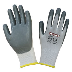 شعار مخصص لون 13 غ أحمر بوليستر أسود ناعم مطلي بالنتريل مبطنة بالغمس Guantes De Nitrilo الصناعية - Product Image 4