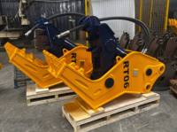 Cisailles hydrauliques professionnelles certifiées RIBETTER pour excavatrices, broyeur rotatif, moteur principal pour excavatrices de 5 à 35 tonnes, garantie 1 an, en bois