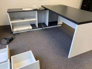 モダンなMFC木製L字型オフィス家具ボスセオマネージャーエグゼクティブコーナーカウンターワーキングテーブルデスクセット付き - Product Image 6