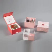 Scatola Regalo Magnetica di Lusso su Misura per Cosmetici, Design Rigido a Conchiglia con Fodera in Spugna, Coperchio Magnetico Nero per Gioielli