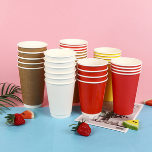 Tùy chỉnh giấy ly cà phê dùng một lần hai lớp tường cấp thực phẩm giấy kraft cafe cup - Product Image 4