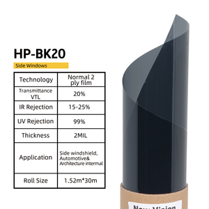 Film de fenêtre de voiture polarisé 3M qualité 2mil IR 90% UV 99% Film de teinte auto-adhésif Anti-éblouissement Protection de la vie privée modèle <span class=keywords><strong>HP</strong></span>-BK - Product Image 3