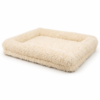 Cama Rectangular de Felpa Chenille para Perros, Esponja Ortopédica Ecológica de Alta Densidad, Funda Extraíble y Lavable, Base Antideslizante, OEM al por Mayor