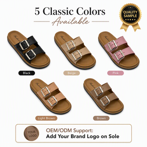 [Fabricant d'origine] Claquettes à double boucle style arabe, plateforme en PVC mat, usine d'Afrique, Chappal Selipar FCL 1800 - Product Image 1
