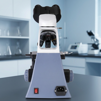 Microscope biologique rechargeable 1600X avec lentille achromatique 195, plateau mécanique double couche et condenseur d'Abbe pour laboratoire et école