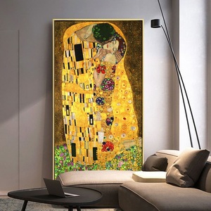 Kit di Pittura Diamante SONGWOO con Motivo Dorato 'Il Bacio' di Klimt, Amanti Romantici, Arte Classica Mondialemente Famosa - Product Image 3
