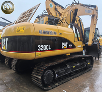 Excavatrice sur chenilles d'occasion CAT 320C 320CL, 20 tonnes, faible nombre d'heures, moteur mécanique, pour travaux de construction routière