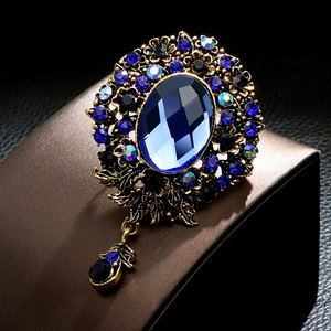 YB-39 gros femmes bijoux mode camée fleur strass alliage goutte diamant cristal <span class=keywords><strong>broche</strong></span> - Product Image 2