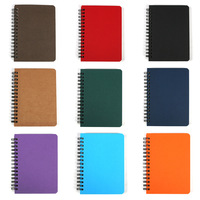 Cuaderno promocional de papel Kraft A6, Bloc de notas de estudiante de copia suave con logotipo personalizable, cuaderno imprimible de libro de bobina al por mayor