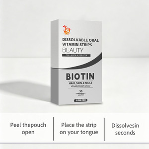 Tiras de Vitaminas Orales Disolubles con Colágeno, Folato y Biotina que Promueven la Salud de la Piel y la Regeneración Celular, Mejoran la Elasticidad de la Piel - Product Image 2