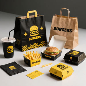 Custom Logo Heavy-Duty Kraft Corrugated <b>Biodegradable</b> Disposable Fried Chicken Wings <b>Paper</b> Box Magnetic Closure for Fast Food - Product Image 1
