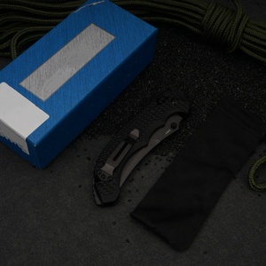 Cuchillo táctico BM865 Axis Scissor Point de acero inoxidable con hoja dentada y mango G10, con caja premium, OEM - Product Image 4