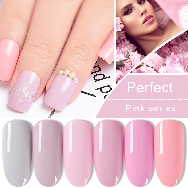Pink Romantic UV Gel Polish für <span class=keywords><strong>DIY</strong></span> Nail Beauty Salon Einfach mit Farbgel auftragen