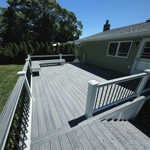 Vanjoin Antidérapant WPC <span class=keywords><strong>Plastique</strong></span> Bois Composite Extérieur Decking Dalles Luxe Decking - Product Image 3