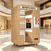 Cabina de Fotos con Espejo, Operada con Monedas, Impresión Instantánea, con Impresora, Kiosco, Máquina Expendedora