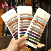 Bellegirl grampos de cabelo para mulheres, moda coreana, estilo coreano, 10 peças, um cartão, bobby, pinos, cor de doce, resina