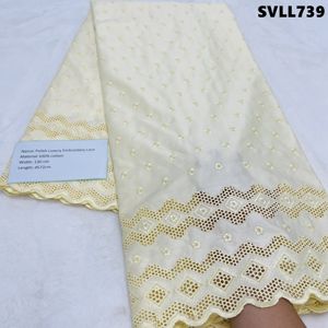 Tissu en dentelle brodé 100 % coton de qualité supérieure, style jacquard tissé, style Sénégal, couleur blanche, pour costumes <span class=keywords><strong>homme</strong></span>/femme - Product Image 5