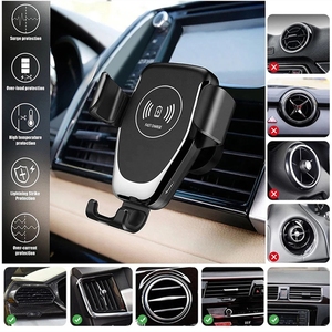Support de téléphone pour <span class=keywords><strong>voiture</strong></span> avec <span class=keywords><strong>chargeur</strong></span> <span class=keywords><strong>induction</strong></span> sans fil, Charge rapide, pour iPhone, Samsung, <span class=keywords><strong>Huawei</strong></span>, mi - Product Image 3