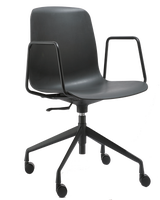 Chaise de bureau pivotante de style moderne et simple, ergonomique, avec accoudoirs en plastique PP, pour conférence, réception, invités