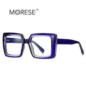 MORESE 2170 Montature Ottiche Rosse in TR90 per Donne, <span class=keywords><strong>Occhiali</strong></span> di Forma Quadrata Grande <span class=keywords><strong>con</strong></span> <span class=keywords><strong>Lenti</strong></span> <span class=keywords><strong>Anti</strong></span> <span class=keywords><strong>Luce</strong></span> <span class=keywords><strong>Blu</strong></span> per Lettura e Uso al Computer - Product Image 4